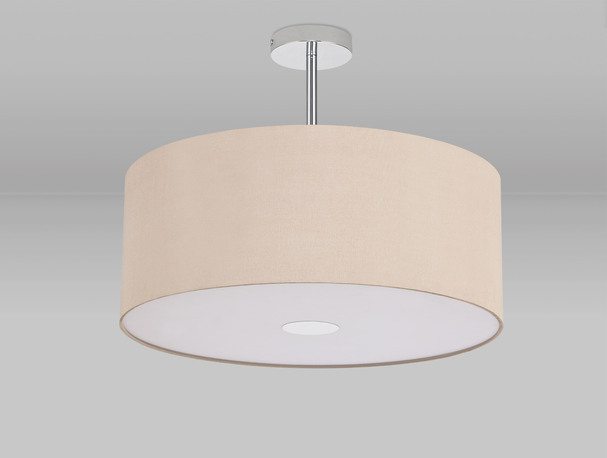 Baymont 50cm Semi Flush 3 Light Polished Chrome, Antique Gold/Ruby, Frosted Diffuser DK0332  Deco Baymont CH AG